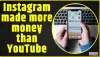 Instagram Made More money than YouTube