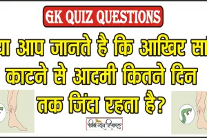 GK Quiz Questions || क्या आप जानते है कि आखिर सांप काटने से आदमी कितने दिन तक जिंदा रहता है?