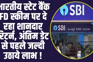 SBI FD Scheme : भारतीय स्टेट बैंक FD स्कीम पर दे रहा शानदार  रिटर्न, अंतिम डेट से पहले जल्दी उठाये लाभ !