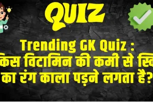 Trending Quiz :   किस विटामिन की कमी से स्किन का रंग काला पड़ने लगता है?