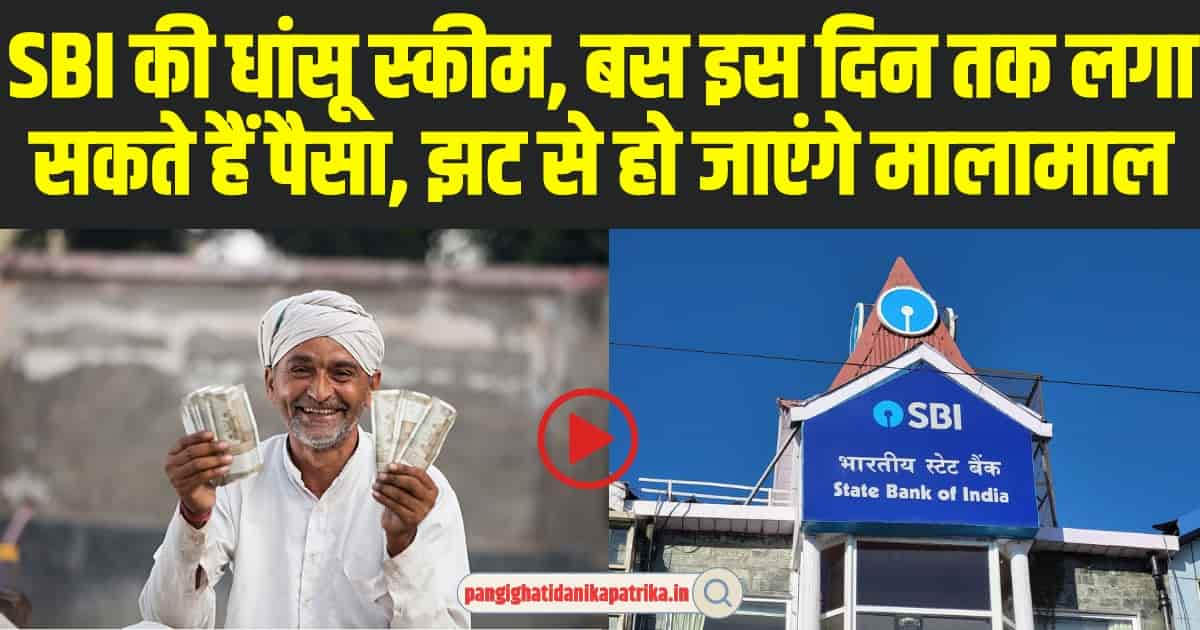 SBI Fixed Deposit Schemes : SBI की धांसू स्कीम, बस इस दिन तक लगा सकते हैं पैसा, झट से हो जाएंगे मालामाल